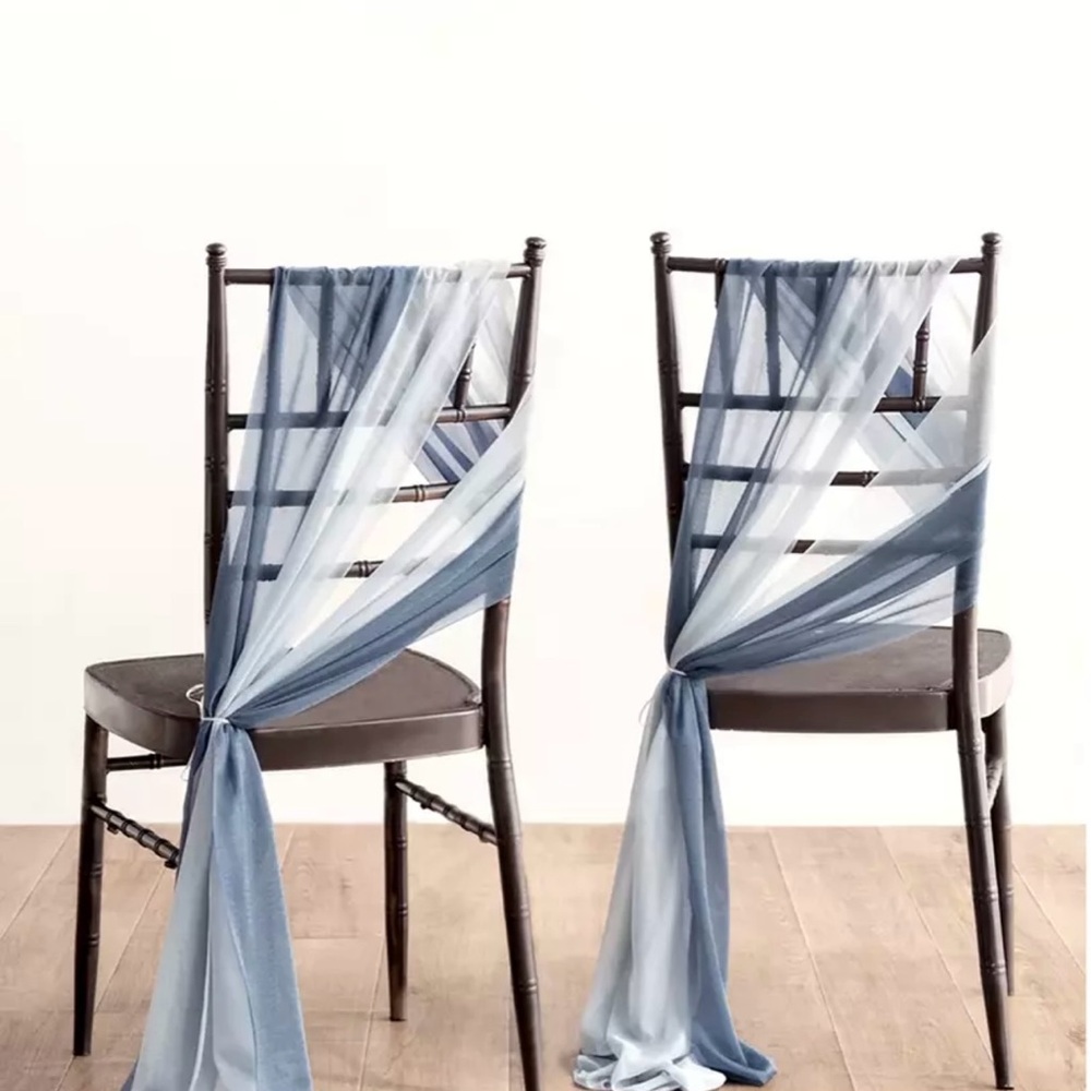 Wedding Chiffon Chair Sashes,  Aisle Decorations